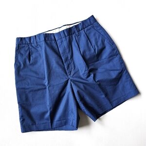 Riverside Men’s Pleated Shorts 36 Made in USA Liberty Blue NOS YKK Zip 7” Inseam